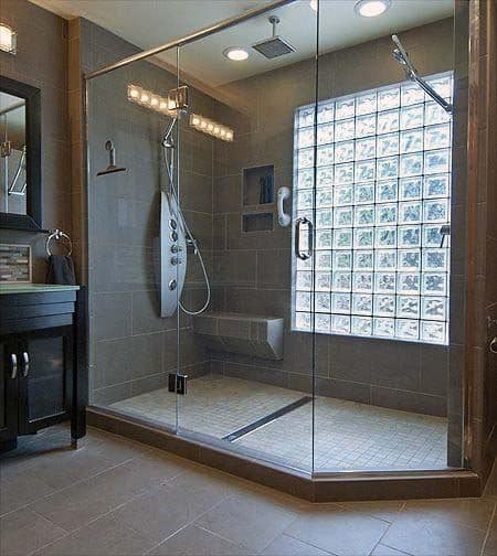 cool glass block design ideas shower window